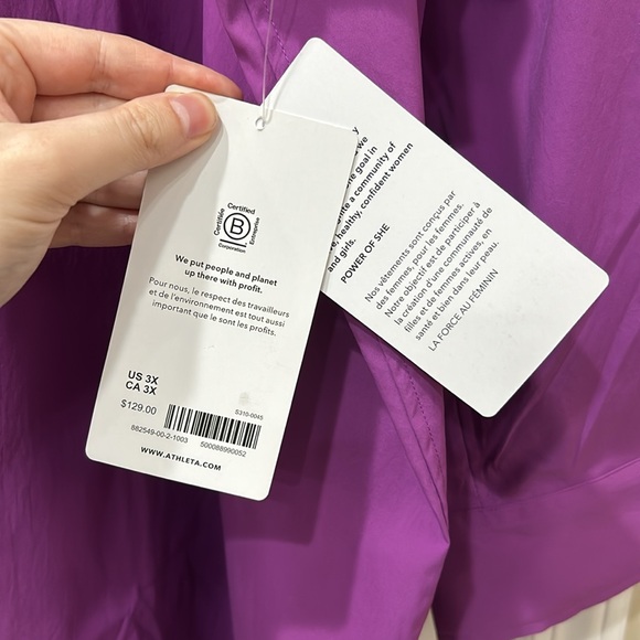NWT Athleta Poplin Top purple size 3X - Picture 4 of 6
